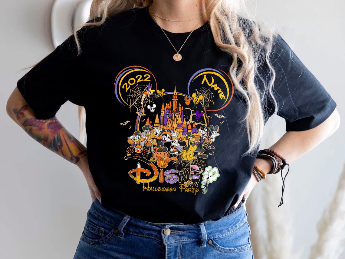Personalized Disney Halloween Party Mickey And Friends Matching Shirt Personalized Disney Halloween Party Mickey And Friends Matching Shirt