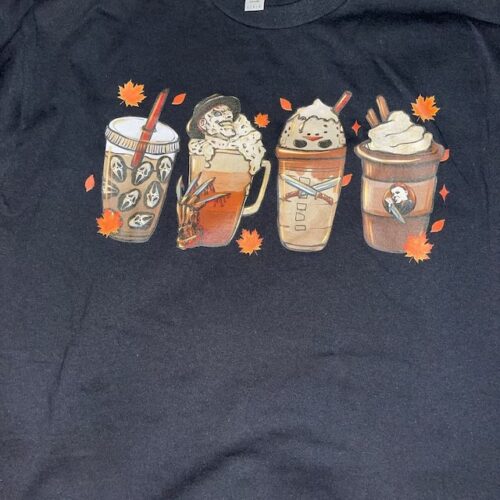 Horror Coffee Pumpkin Spice Latte Fall Squad Shirt photo review