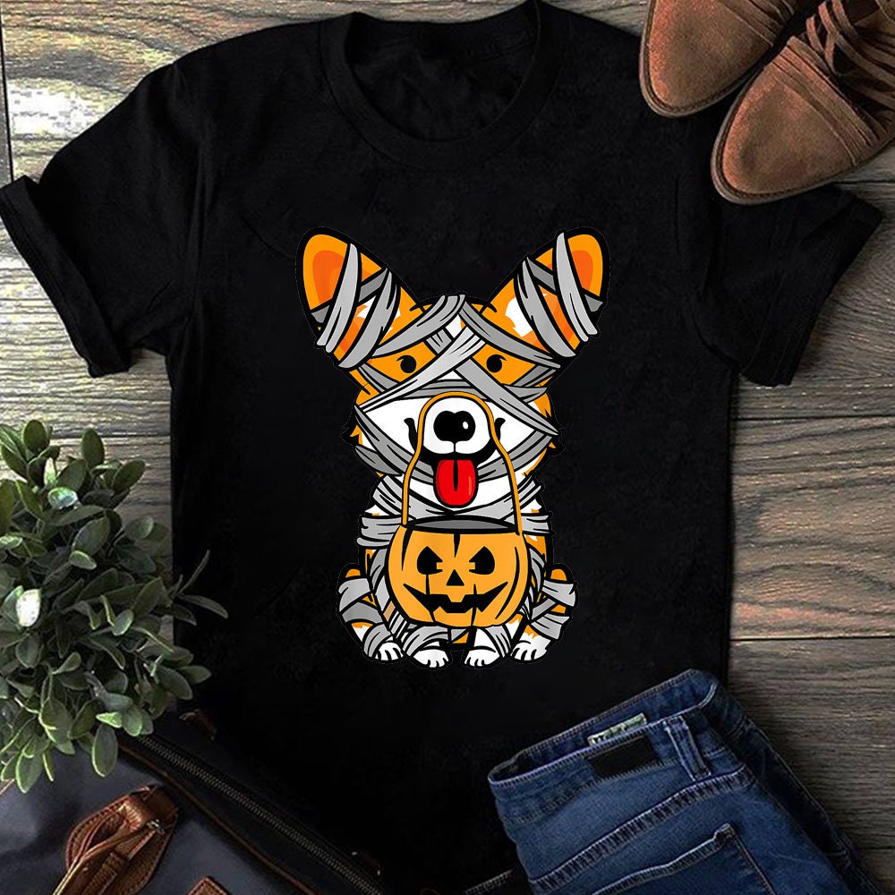 Halloween Corgi Mummy Dog Lover Design Costumes Hoodie Halloween Corgi Mummy Dog Lover Design Costumes Hoodie