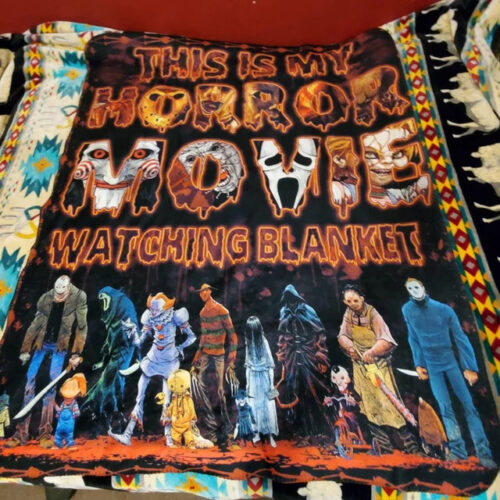 This Is My Horror Movie Watching Halloween Blanket Quilt photo review