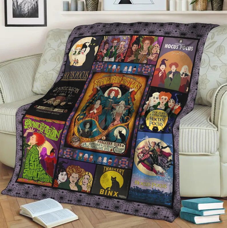 Sanderson Sisters Hocus Pocus Vintage Blanket Sanderson Sisters Hocus Pocus Vintage Blanket