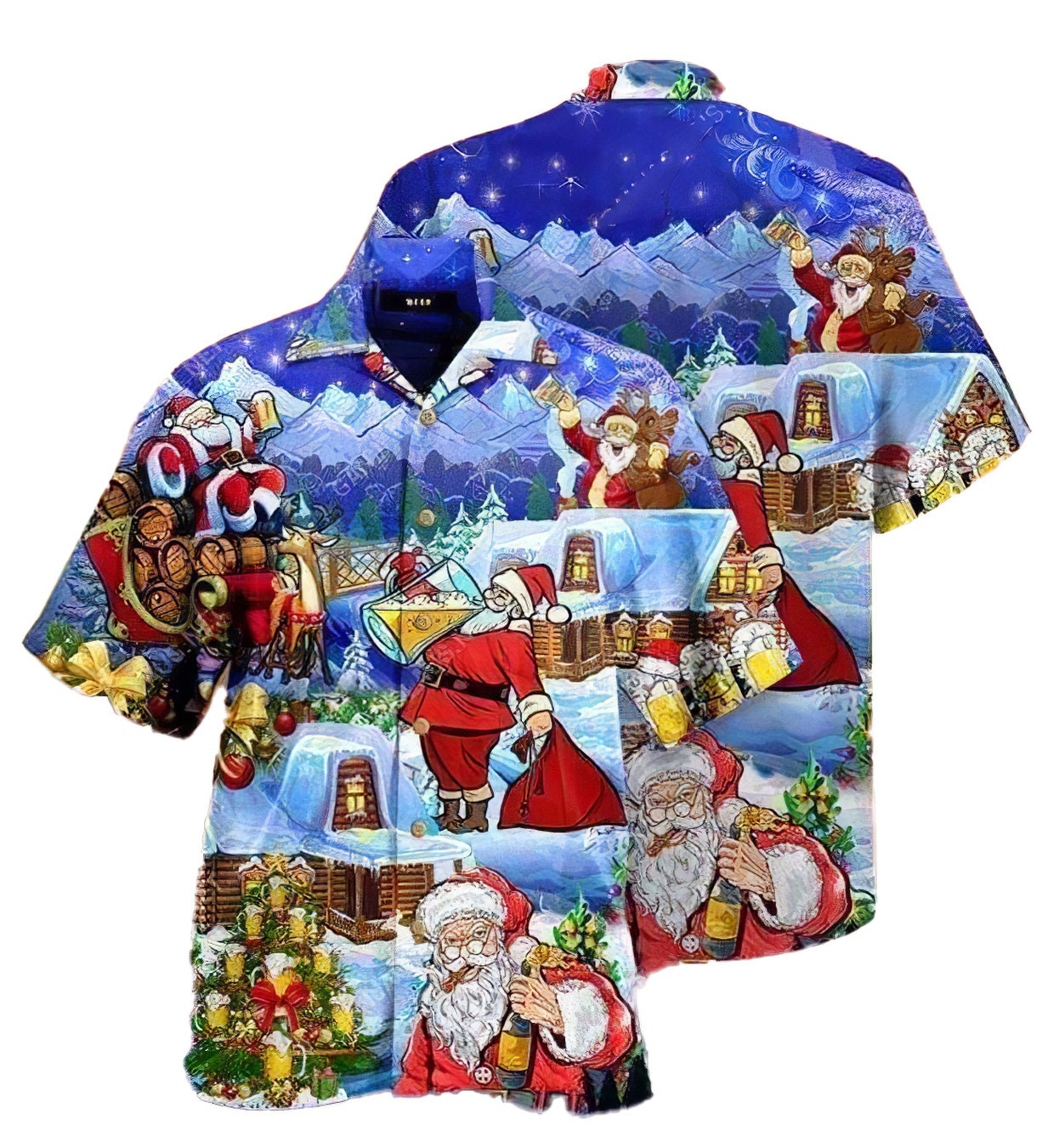 Beery Christmas Santa Claus Hawaiian Shirt Beery Christmas Santa Claus Hawaiian Shirt