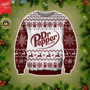 Dr. Pepper Woolen Knitted Sweater Ugly Christmas Xmas Shirt
