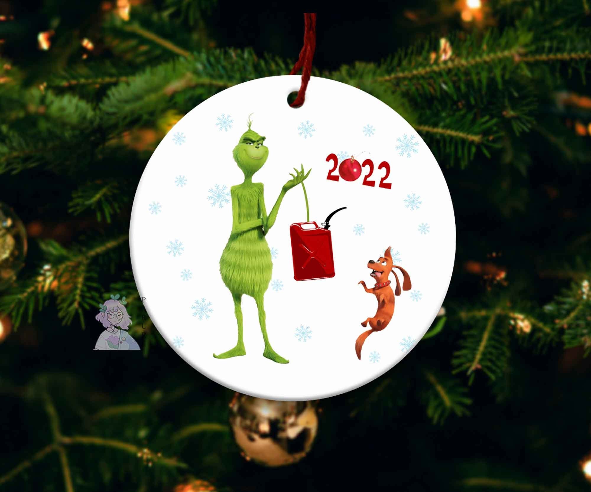 Funny Gas Shortage Christmas The Grinch Ceramic Ornament Funny Gas Shortage Christmas The Grinch Ceramic Ornament