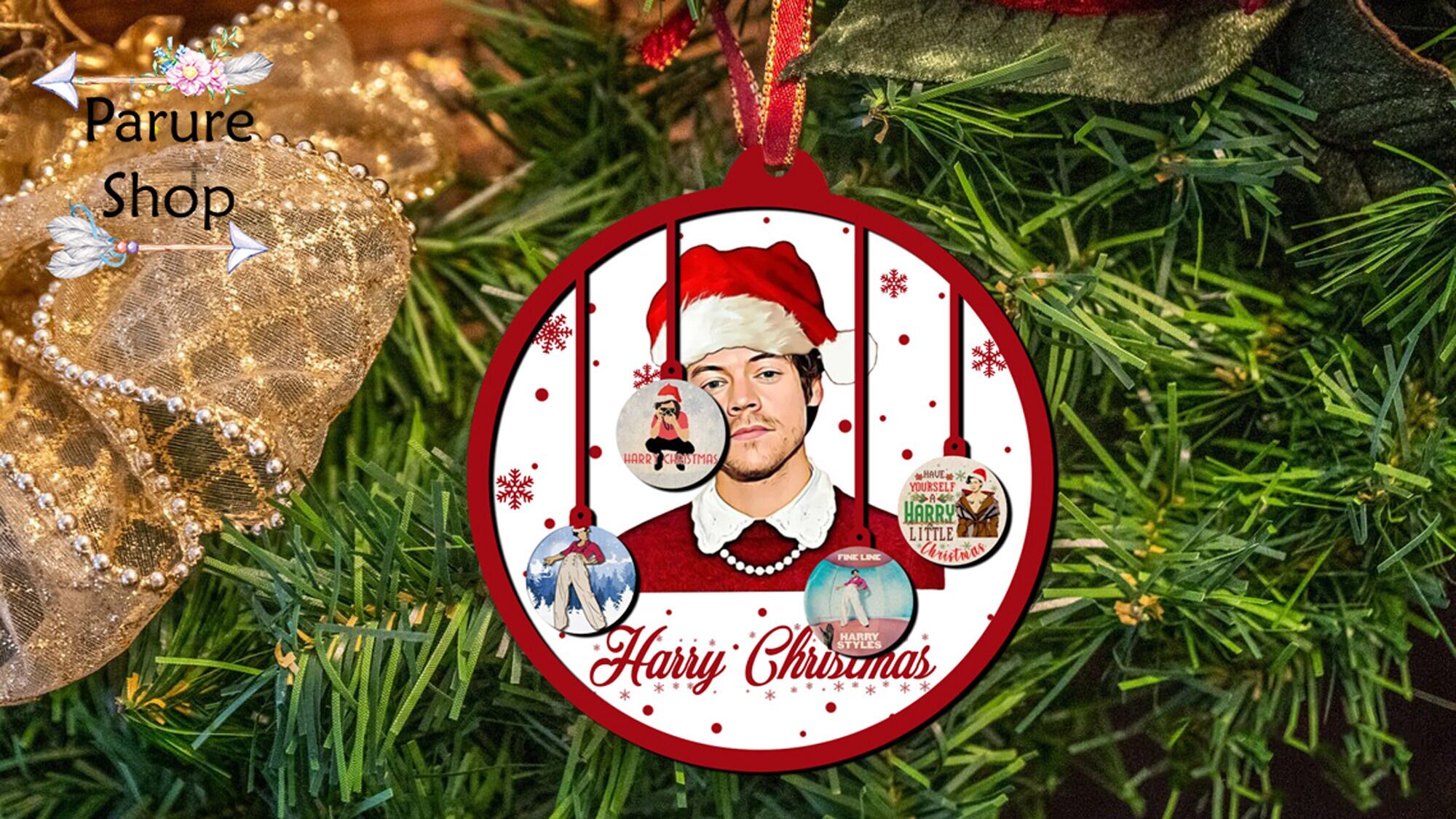 Funny Harry Christmas Wood Ornament Funny Harry Christmas Wood Ornament