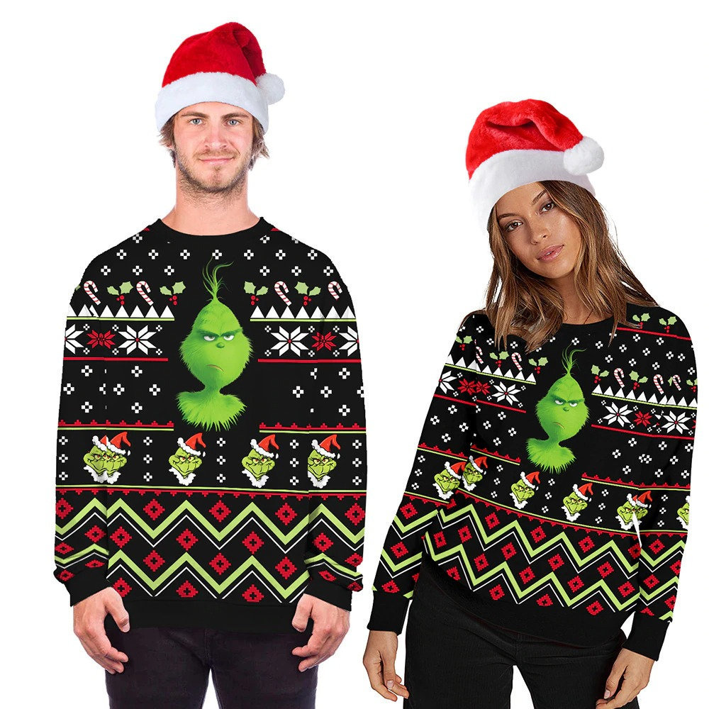Funny The Grinch Angry Merry X-mas Grinchmas Sweater Funny The Grinch Angry Merry X-mas Grinchmas Sweater