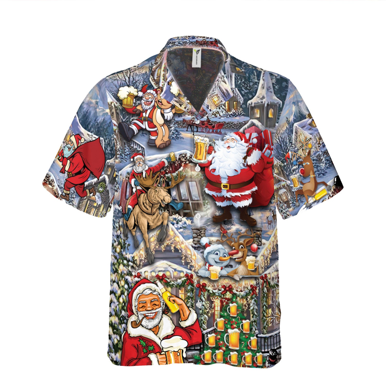 Santa Claus Christmas Beer Party Hawaii Shirt Santa Claus Christmas Beer Party Hawaii Shirt