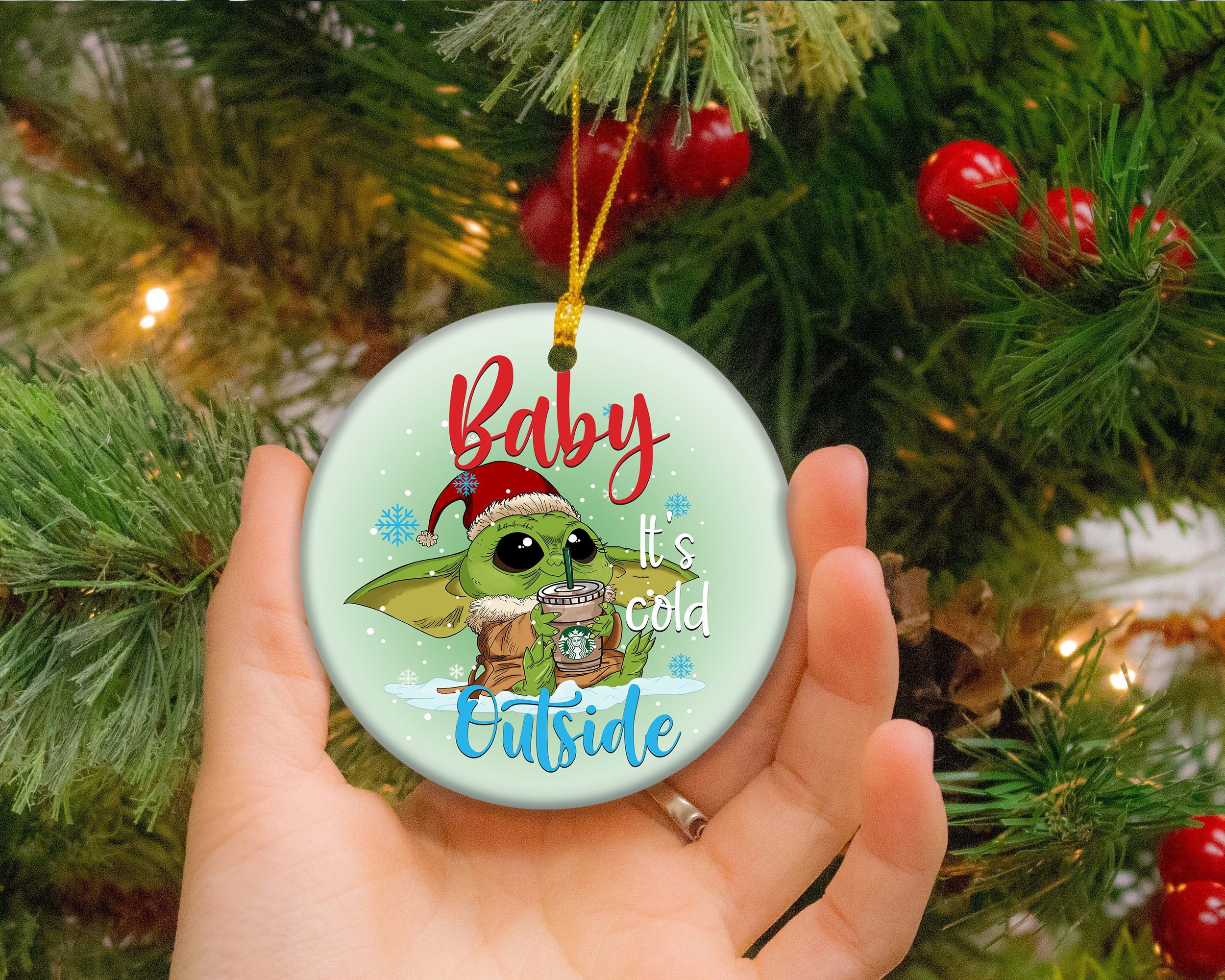 Personalized Yoda Ornament 2022 Christmas Gift Personalized Yoda Ornament 2022 Christmas Gift