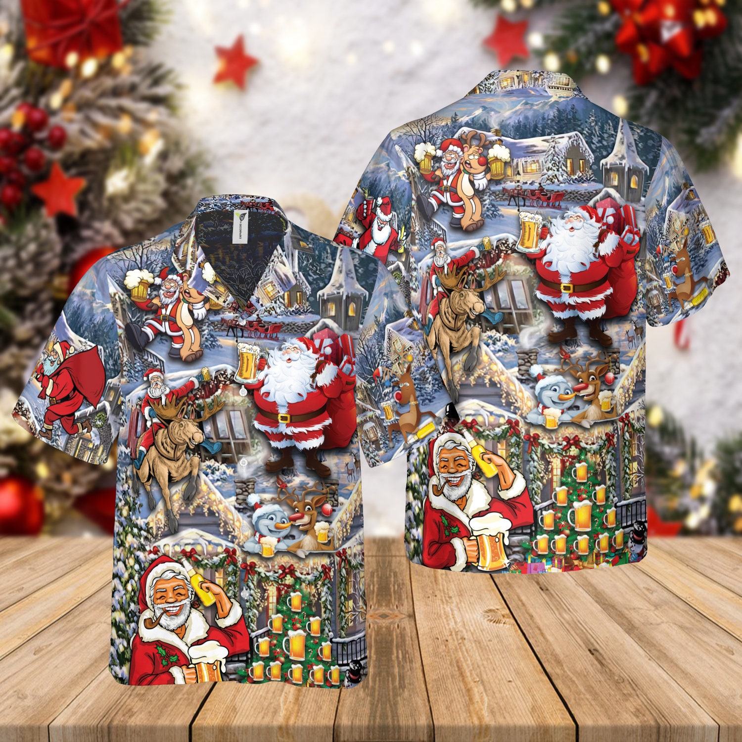 Santa Claus Christmas Beer Party Hawaii Shirt Santa Claus Christmas Beer Party Hawaii Shirt