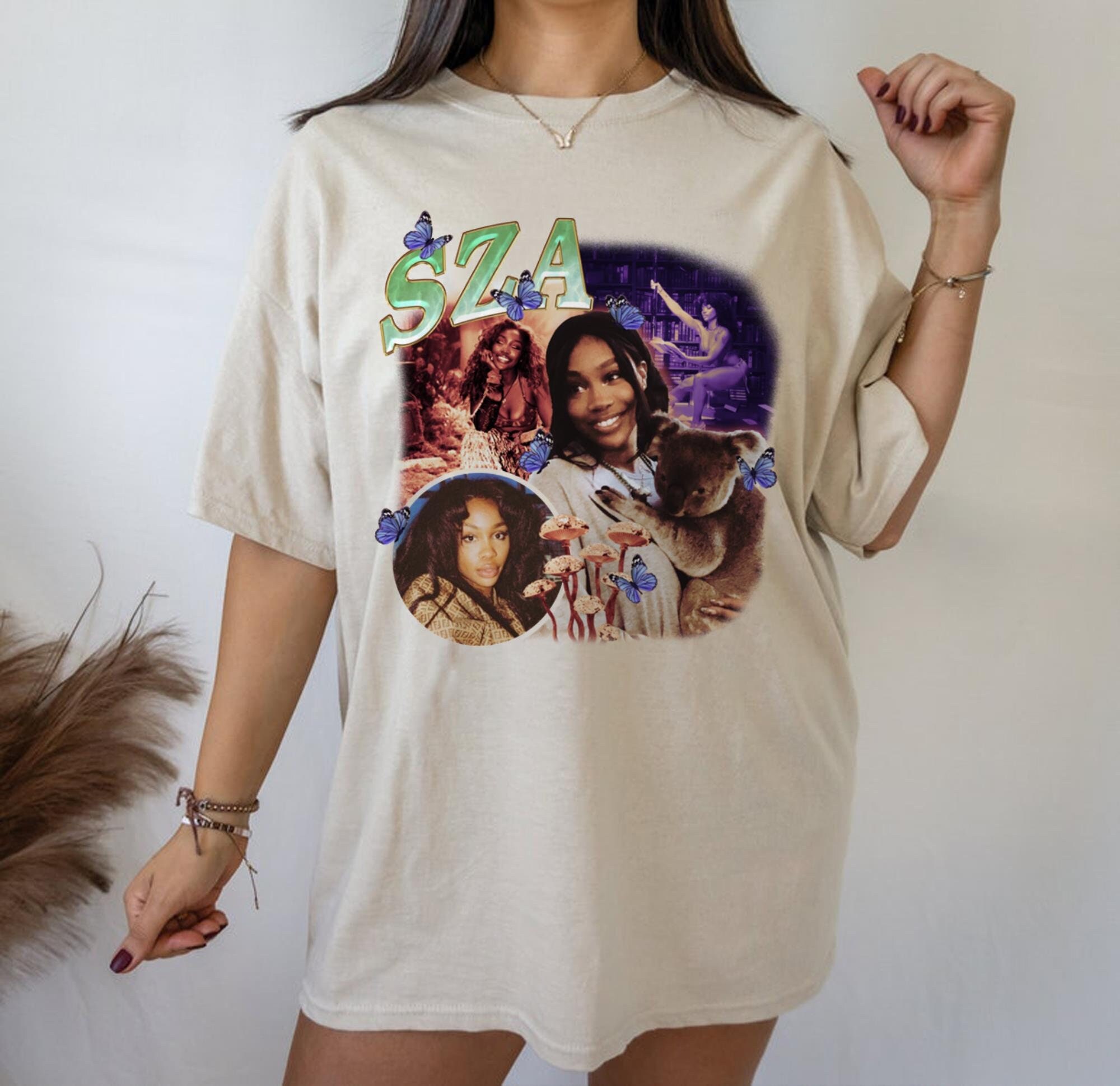 SZA 90s Retro Style Tee Shirt SZA 90s Retro Style Tee Shirt