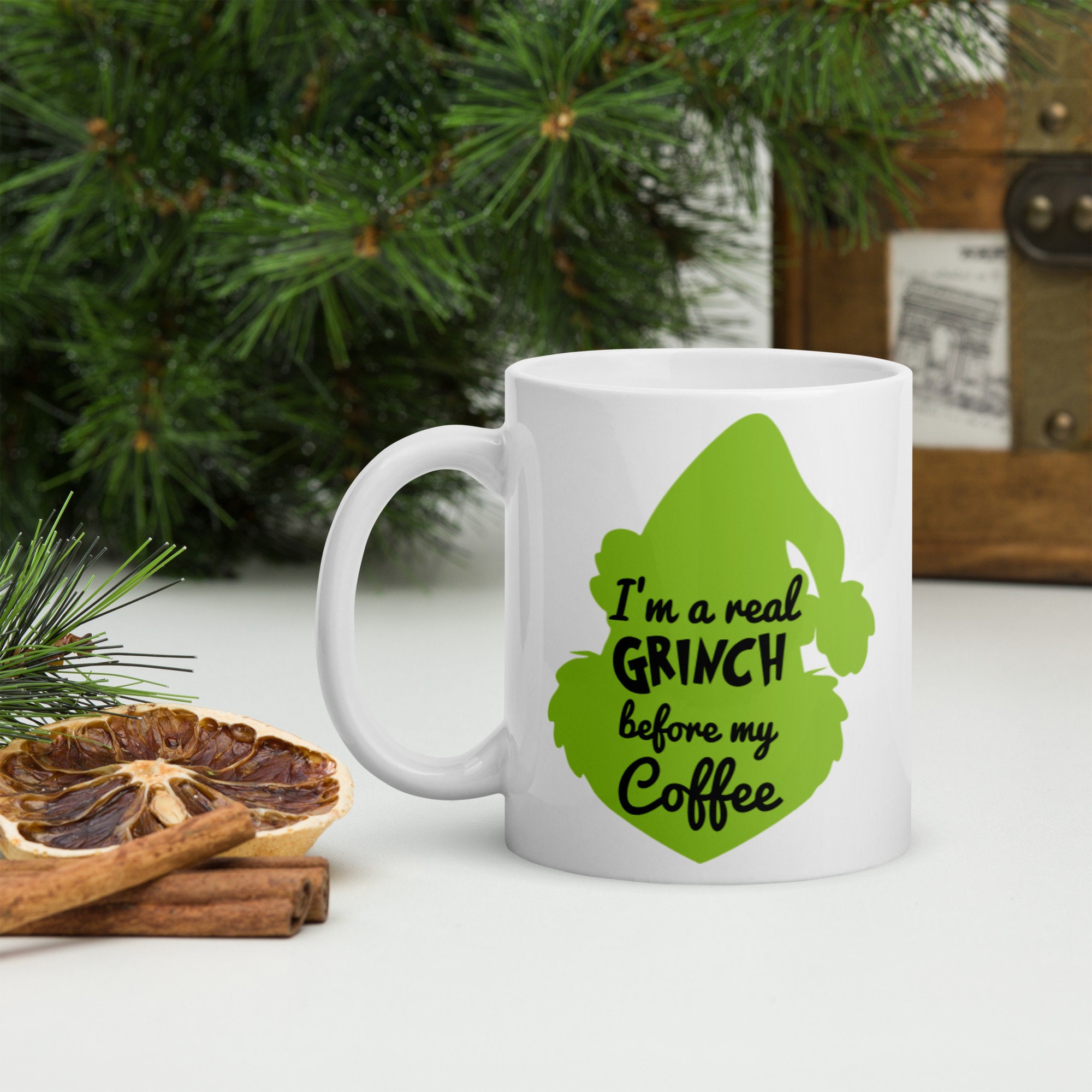 Grinch Face Personalized Christmas Gift Mug Grinch Face Personalized Christmas Gift Mug