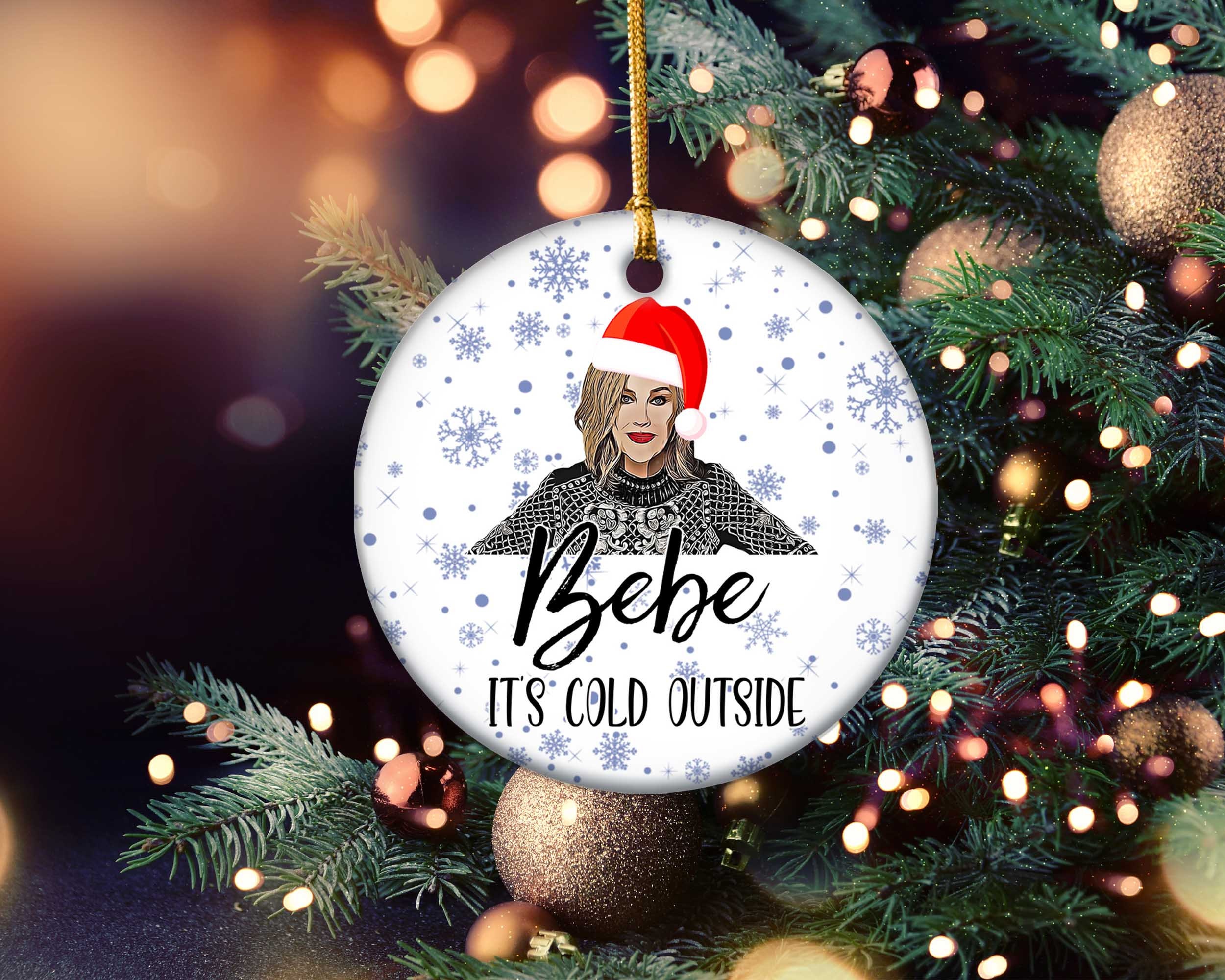 Funny Merry Christmas Bébé It's Cold Outside Ornament Fan Gift Funny Merry Christmas Bébé It's Cold Outside Ornament Fan Gift