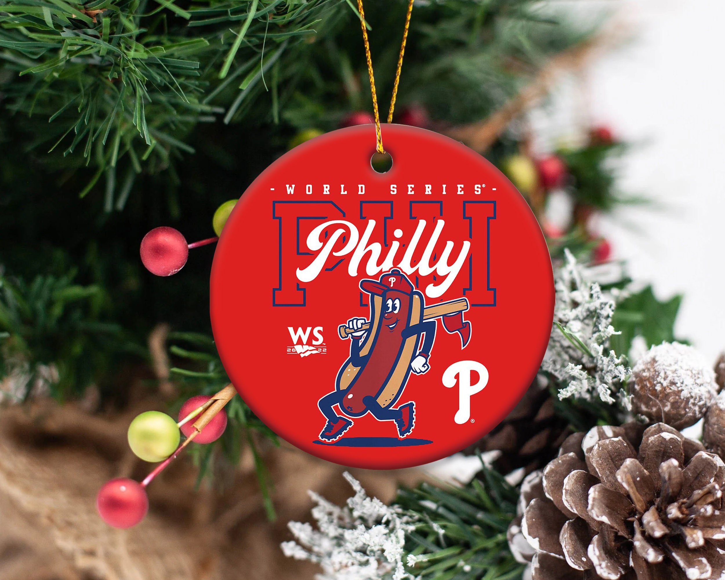 Philadelphia Phillies American Baseball Football Christmas Ornament Philadelphia Phillies American Baseball Football Christmas Ornament