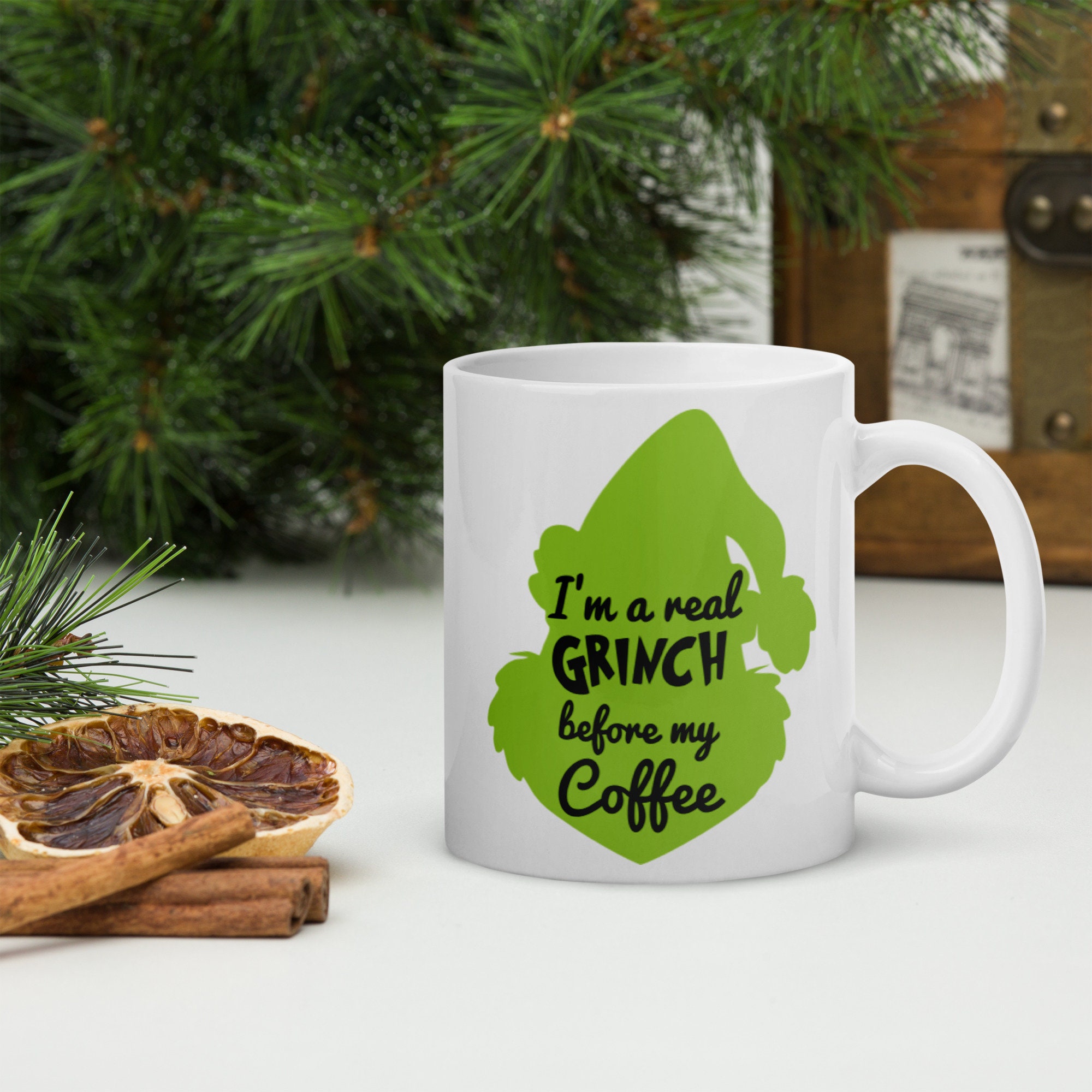 Grinch Face Personalized Christmas Gift Mug Grinch Face Personalized Christmas Gift Mug