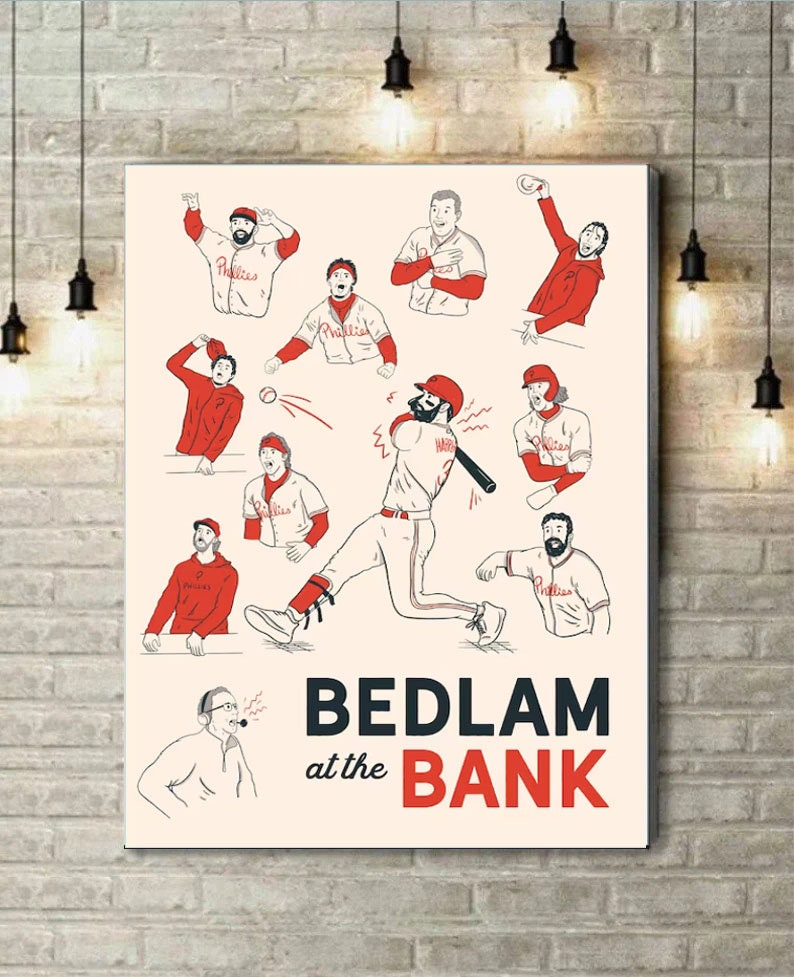 Phillies Bedlam At The Bank World Series 2022 Baseball Champs Digital Wall Art Decor Phillies Bedlam At The Bank World Series 2022 Baseball Champs Digital Wall Art Decor
