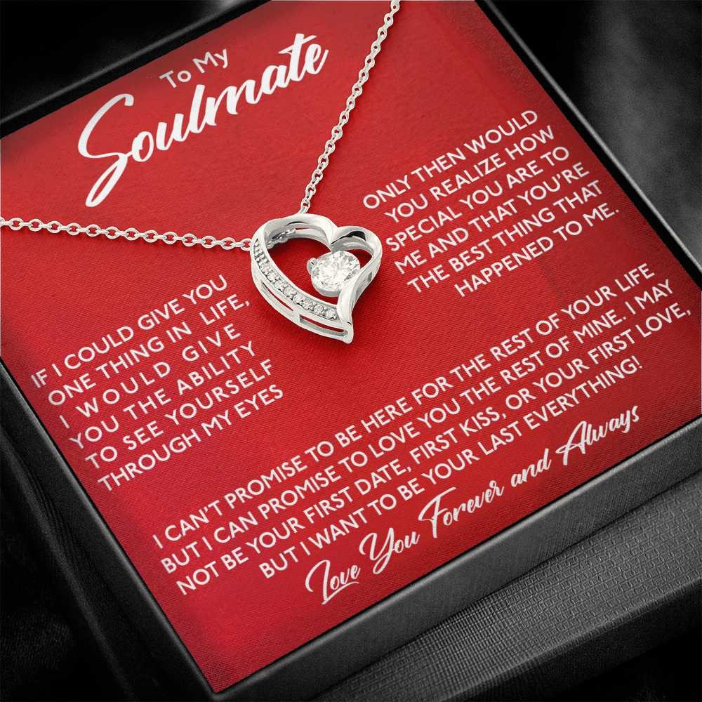 Soulmate Necklace Gift With Message Card Birthday Soulmate Necklace Gift With Message Card Birthday