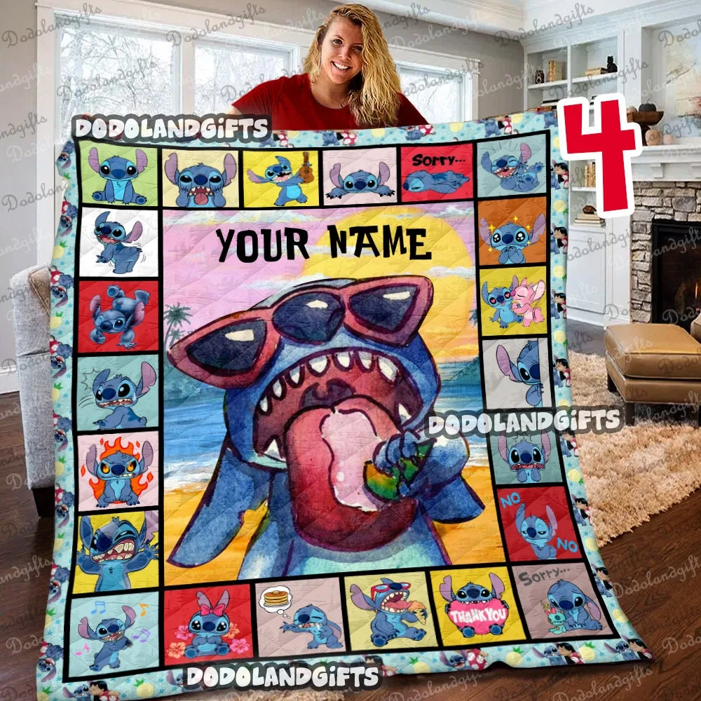 Christmas Gifts Personalized Disney Stitch Fleece Blanket Christmas Gifts Personalized Disney Stitch Fleece Blanket