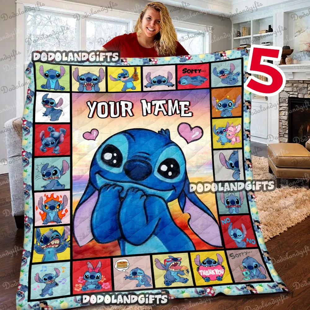 Christmas Gifts Personalized Disney Stitch Fleece Blanket Christmas Gifts Personalized Disney Stitch Fleece Blanket