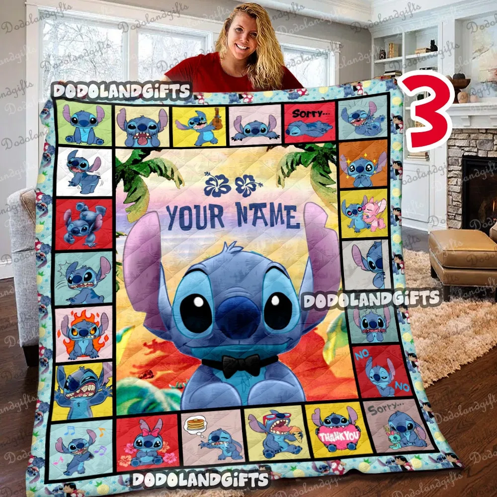 Christmas Gifts Personalized Disney Stitch Fleece Blanket Christmas Gifts Personalized Disney Stitch Fleece Blanket